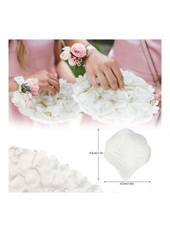 XiuWoo 1000 Pcs Artificial Silk Rose Petals White  - Image 2