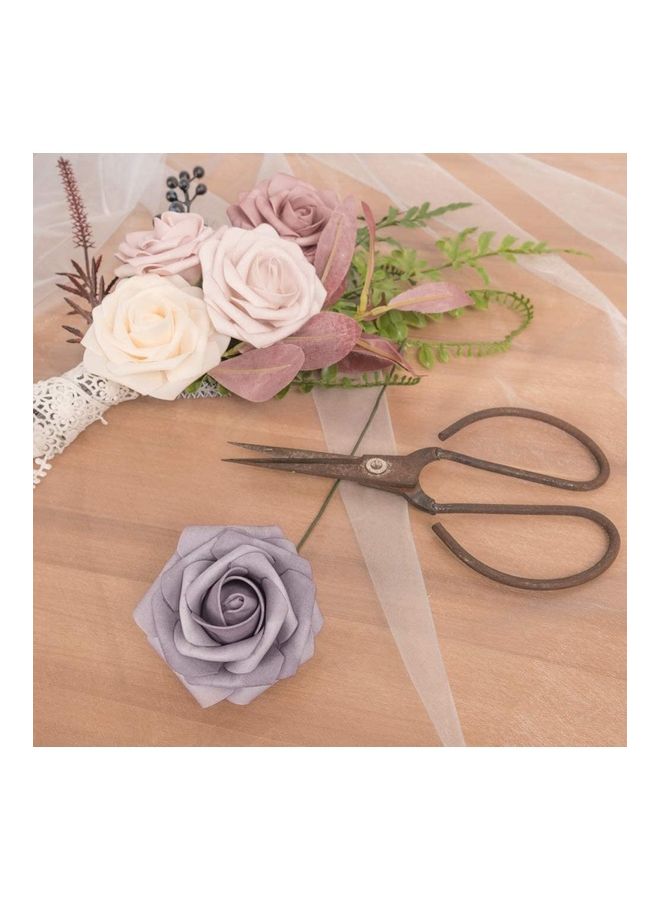 شو وو باقة زهور صناعية بملمس طبيعي من 25 قطعة متعدد الألوان - Image 2