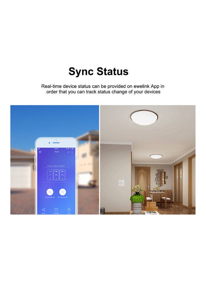 SONOFF Wireless Smart Touch Switch Voice Control Compatible With Google Assistant White - Image 2