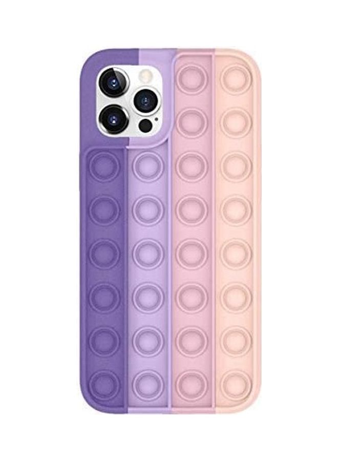 XiuWoo Pop Bubble Sensory iPhone Case Round Silicone Stress Squeeze Relieve Back Cover Pink/Purple/Beige - Image 1