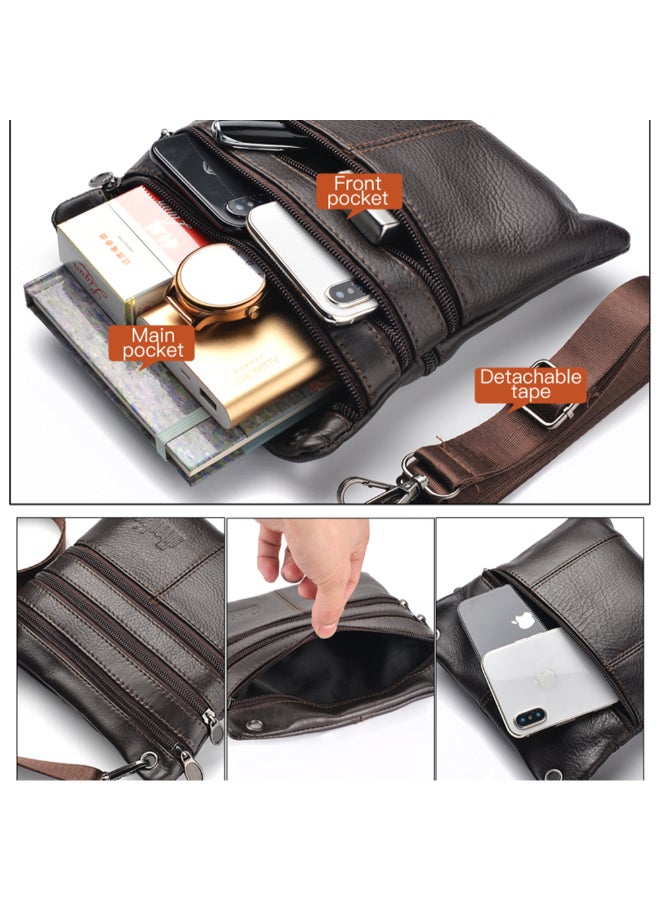 ديبولار حقيبة كروس صغيرة أنيقة بحزام كتف بني - Image 4