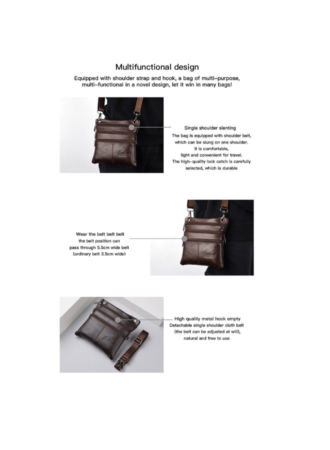 ديبولار حقيبة كروس صغيرة أنيقة بحزام كتف بني - Image 5