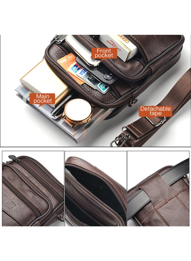 ديبولار حقيبة كروس صغيرة أنيقة بحزام كتف بني - Image 5