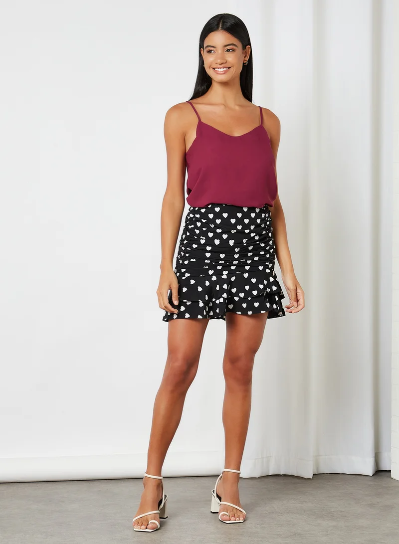 trendyol Plain Cami Top Plum