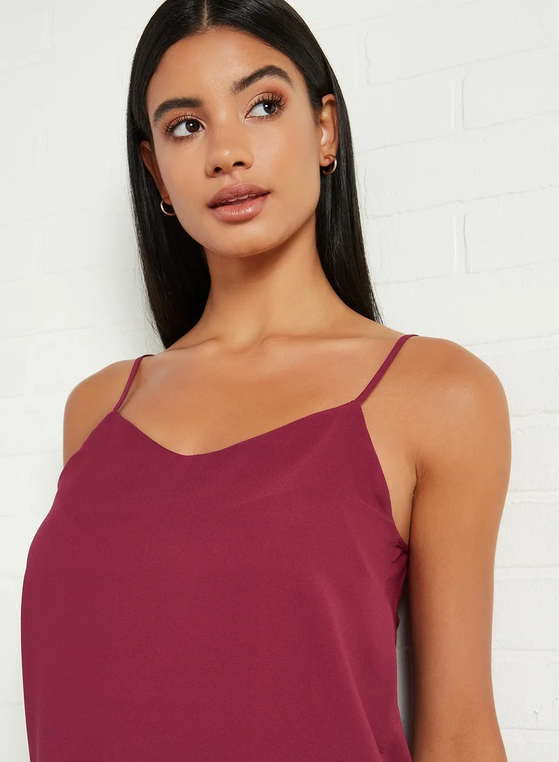 trendyol Plain Cami Top Plum