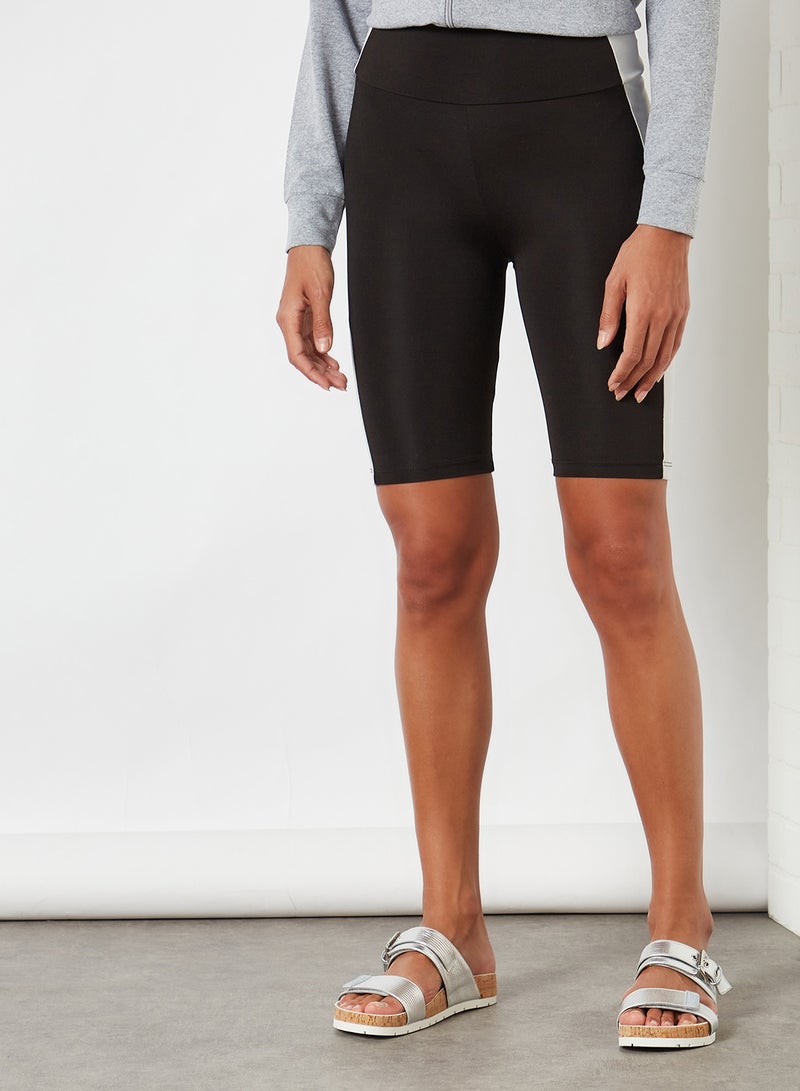 trendyol - Strip Detail Short Leggings Black - Image 1