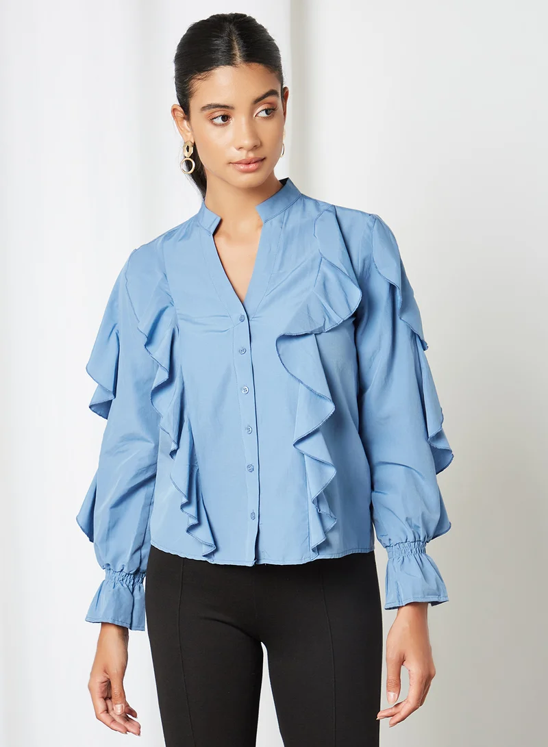 trendyol Ruffle Detailed Shirt