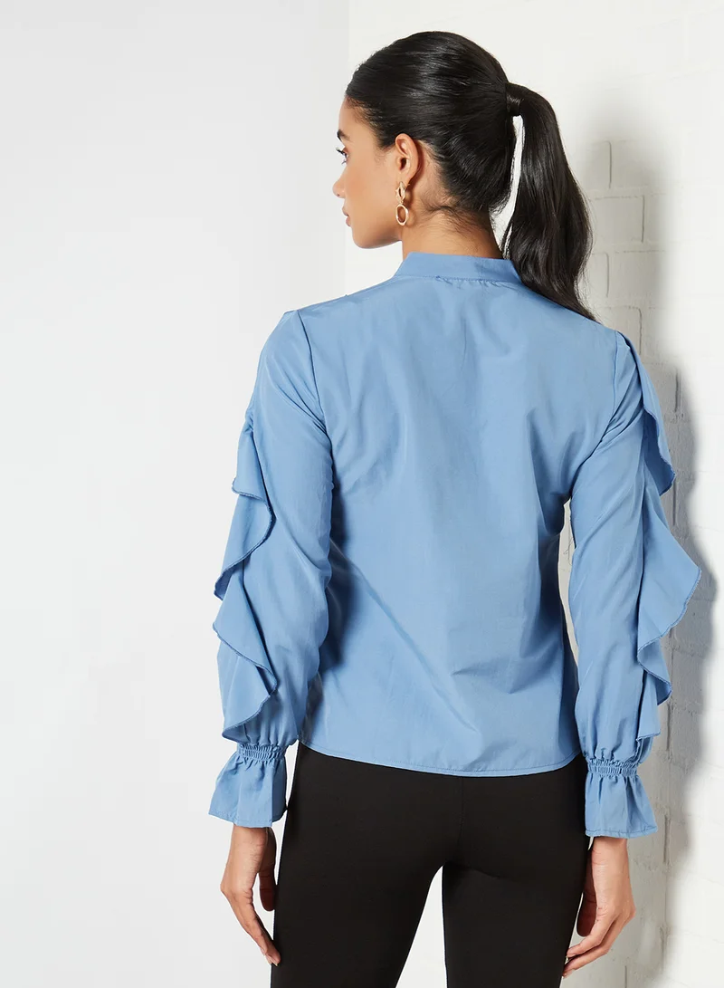trendyol Ruffle Detailed Shirt