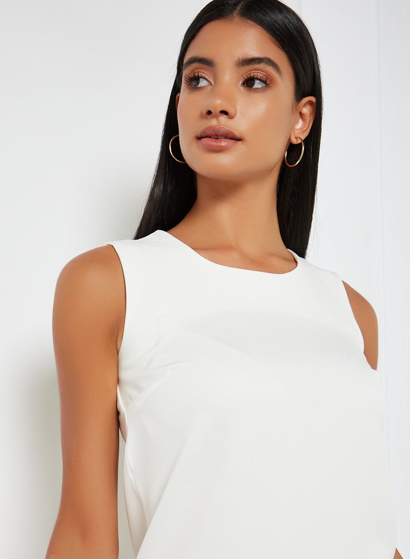 trendyol Sleeveless Shift Dress Ecru  - Image 4