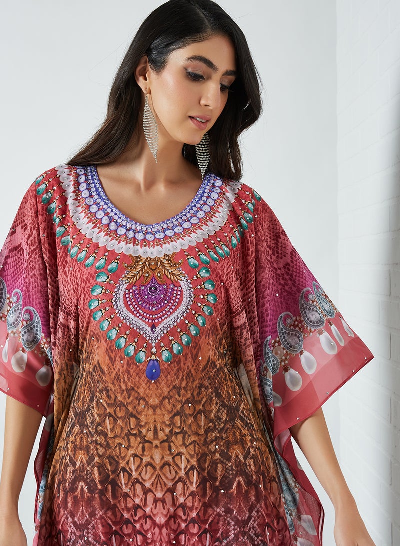 HARAMLEK - 4 Pack Printed Jalabiya Multicolour - Image 1