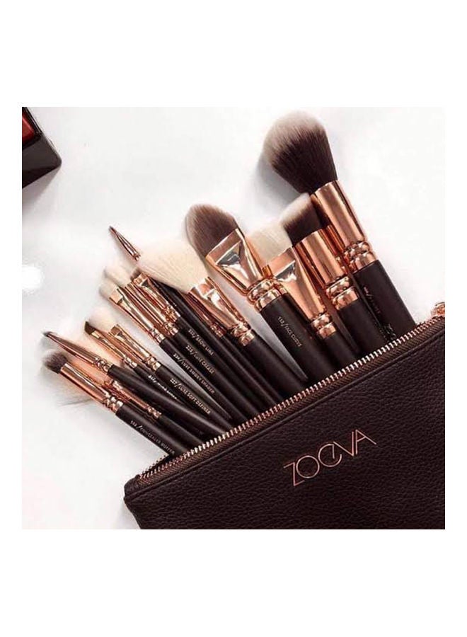 15-pieces makeup brushs set Dark Red