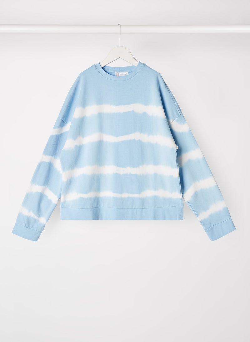 MANGO - Girls Tie-Dye Sweatshirt Blueblack - Image 1