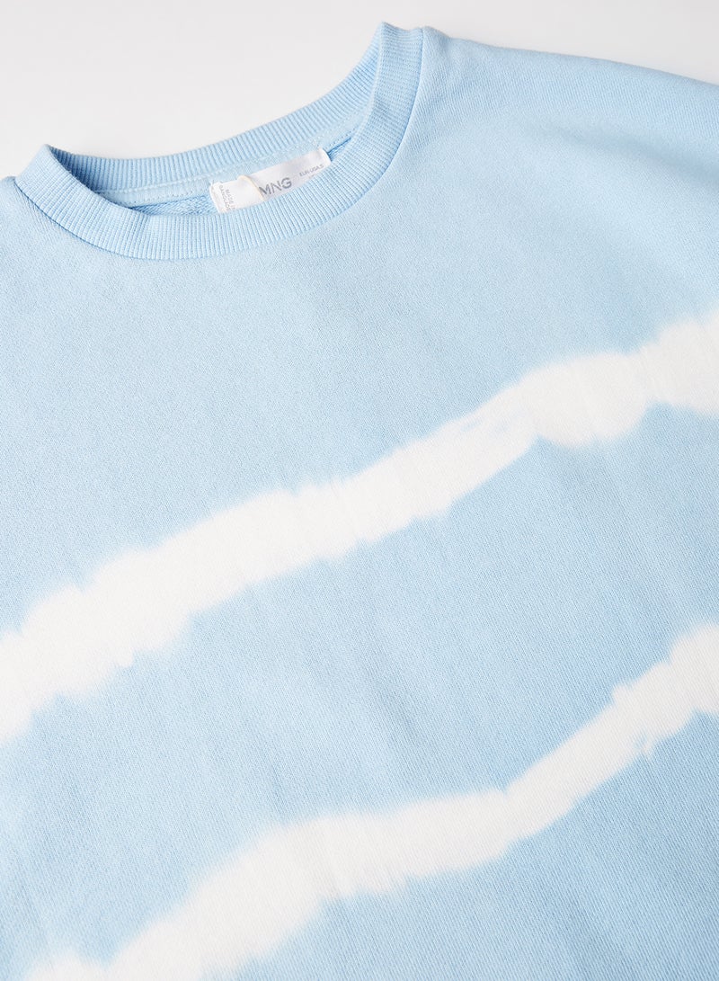MANGO - Girls Tie-Dye Sweatshirt Blueblack - Image 1