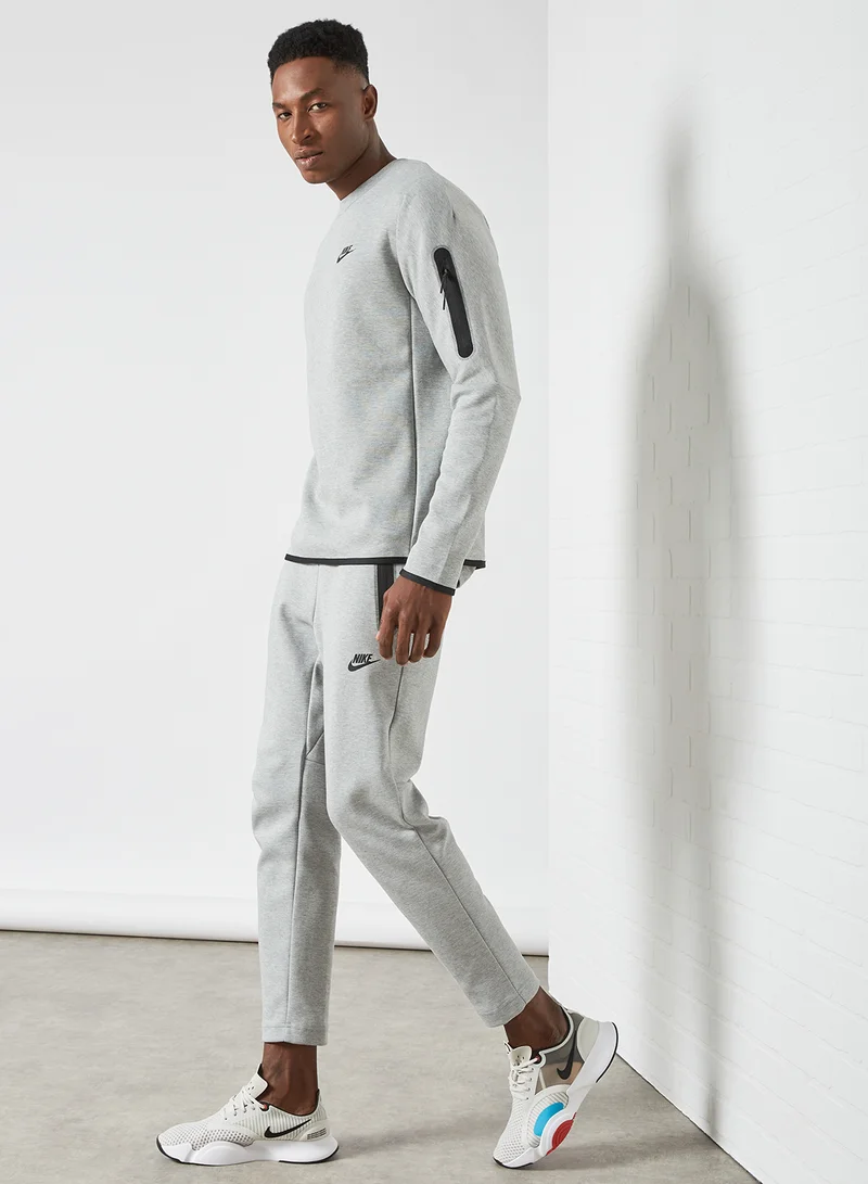 Nike NSW Tech Fleece Crew Sweatshirt Dk Grey Heather/Black