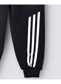 babyqlo 3-Stripes Detail Mid-Rise Joggers Black/White  - Image 4