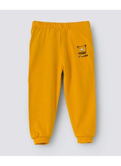 babyqlo Solid Pattern Mid-Rise Joggers Yellow  - Image 1