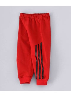 babyqlo 3-Stripes Detail Mid-Rise Joggers Red/Black  - Image 2