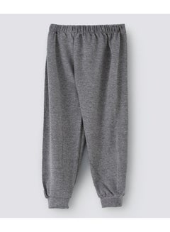 babyqlo Slogan Printed Mid-Rise Joggers Grey  - Image 3
