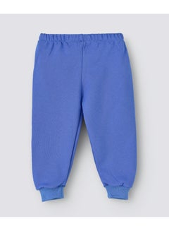 babyqlo Slogan Printed Mid-Rise Joggers Blue/Black/Green  - Image 2
