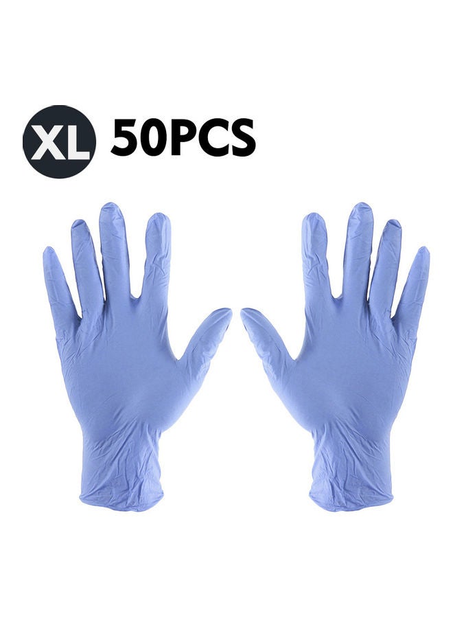 Generic 50-Piece Thick Powder-Free Rubber Latex Stretchy Disposable Gloves - Image 1