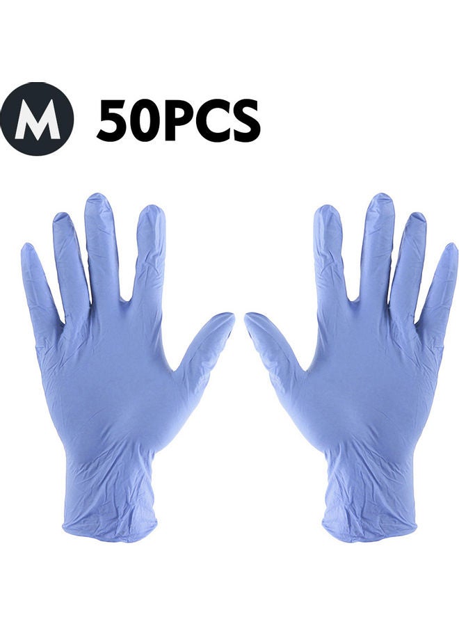 Generic 50-Piece Thick Powder-Free Rubber Latex Stretchy Disposable Gloves - Image 1