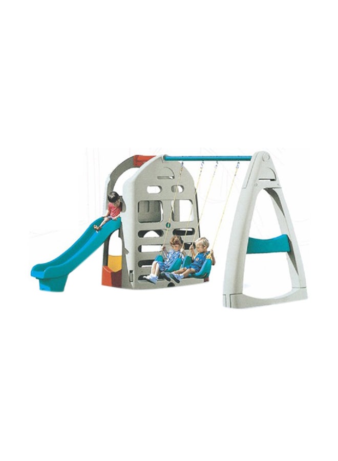 Rainbow Slide And Twin Swing Set 191x 193x 415cm  - Image 1