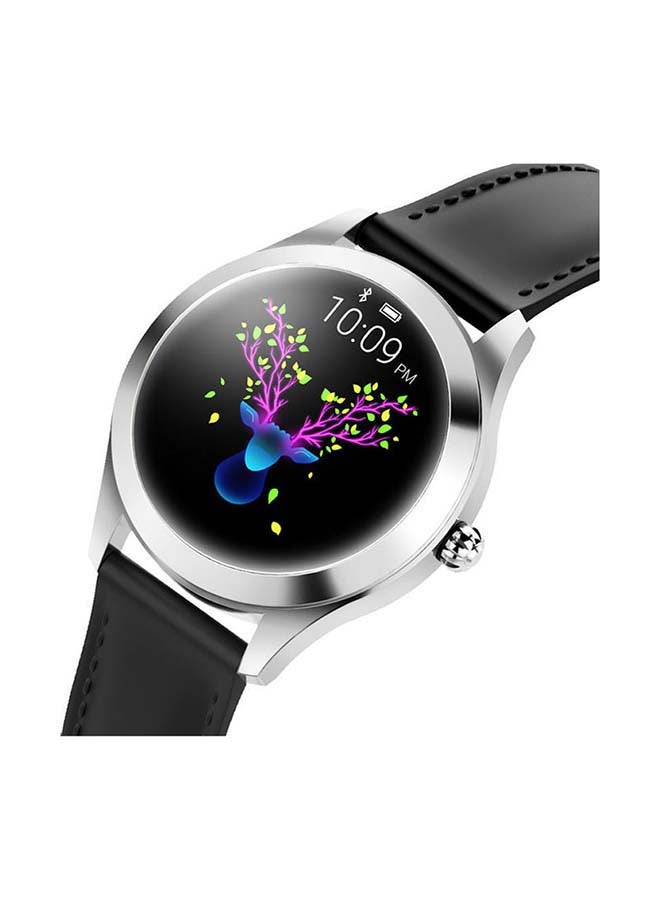 Kingwear - Fitness Tracker Smartwatch For Women With Physiological Reminder Heart Rate Monitor Black - Image 1