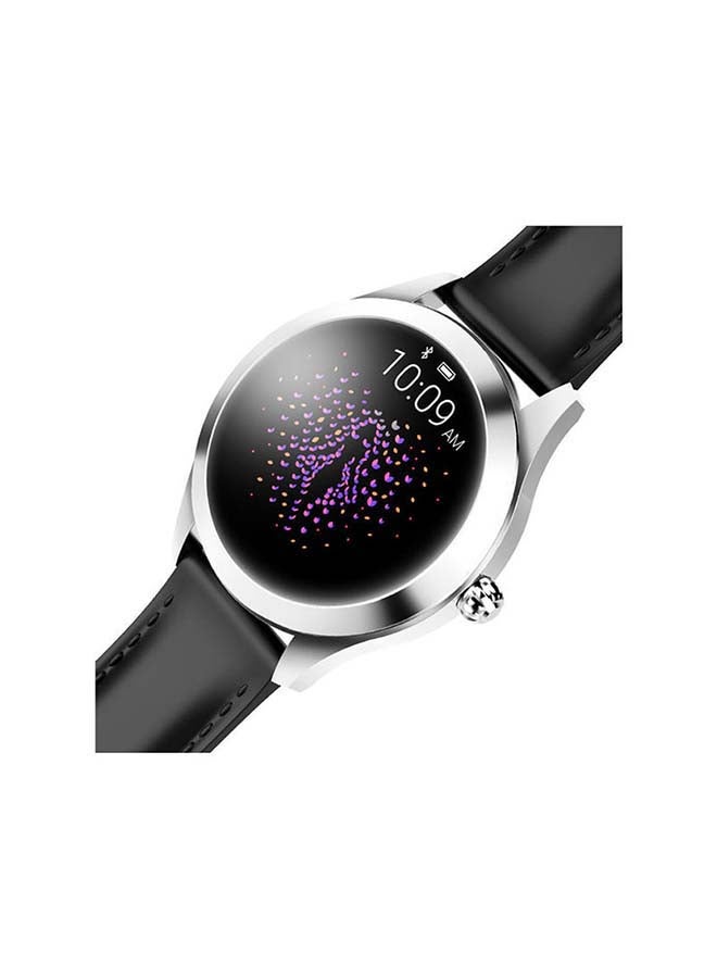 Kingwear - Fitness Tracker Smartwatch For Women With Physiological Reminder Heart Rate Monitor Black - Image 1