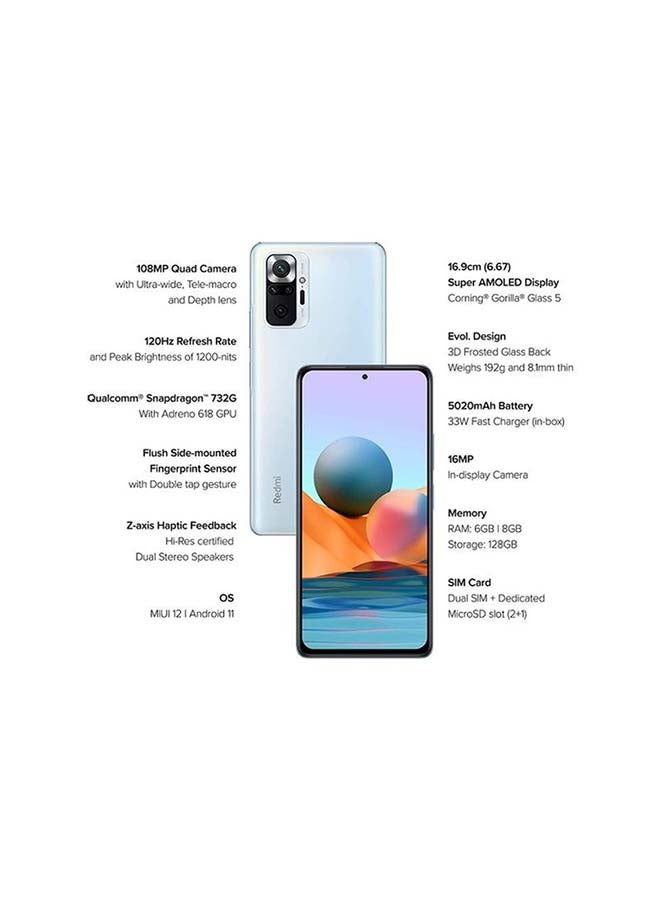 Xiaomi - Redmi Note 10 Pro Max Dual Sim Glacial Blue 8GB RAM 128GB 4G LTE - Image 1