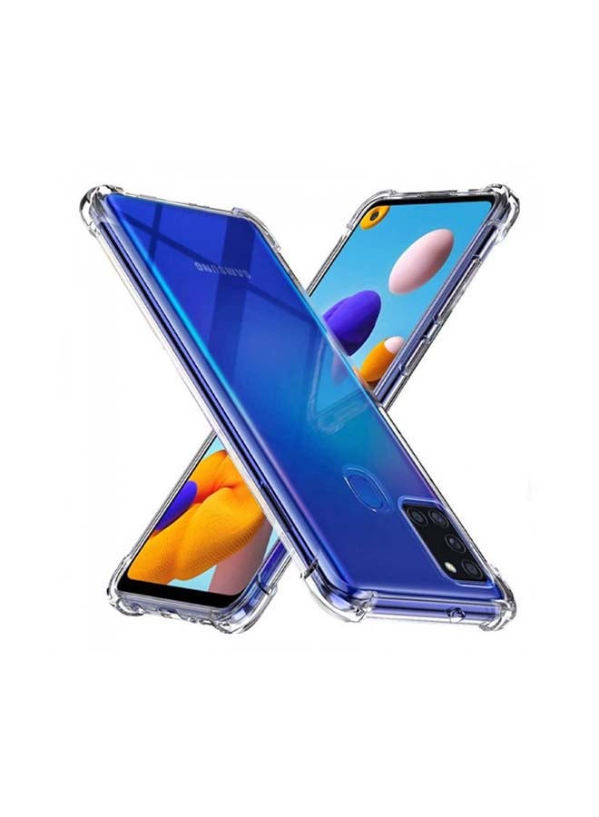 MARGOUN Clear Raised Bumper Gorilla Case Cover for Samsung Galaxy A21s clear - Image 2