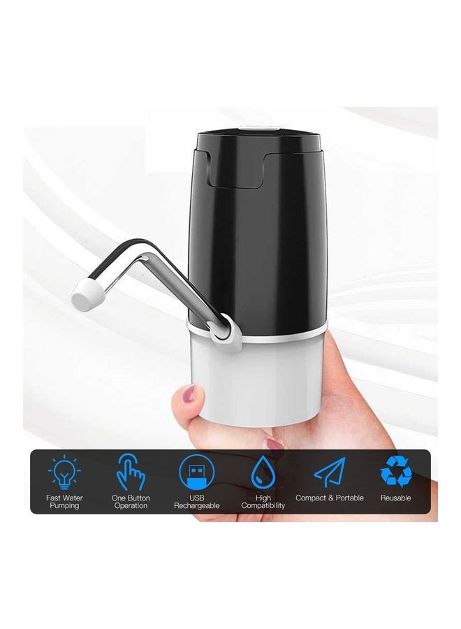 مضخة مياه شرب قابلة للشحن بمنفذ USB أسود 16x8x7.5سم  - Image 5