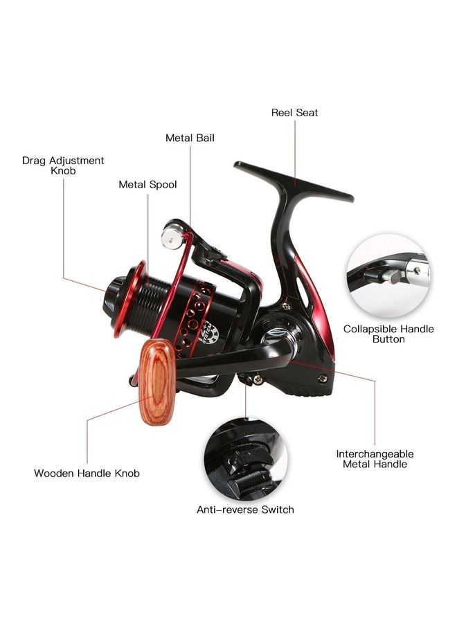 Generic - Portable Telescopic Fishing Rod Pole with Spinning Reel, Line, Lures and Hooks Kit - Image 1