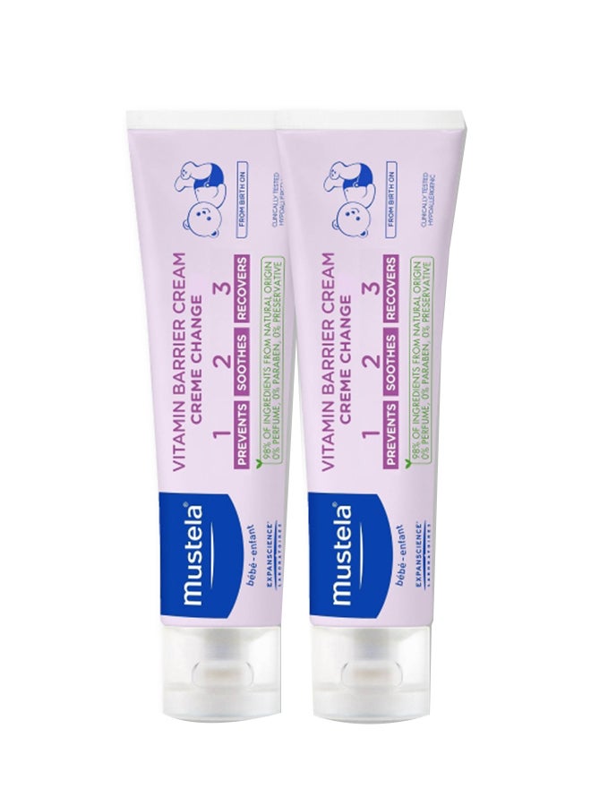Mustela Baby Vitamin Barrier Cream, Pack of 2 - 50 ml - Image 1