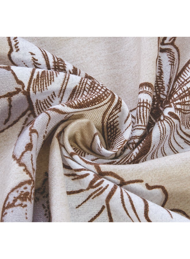 Sleep night 4-Piece Printed Comforter Set Polyester Beige/Brown/White 160x210cm  - Image 2