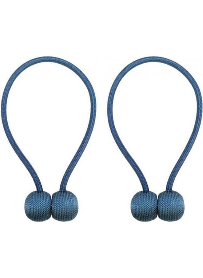 AIWANTO 2-Piece Curtain Tiebacks Magnetic Holder Set Blue  - Image 2