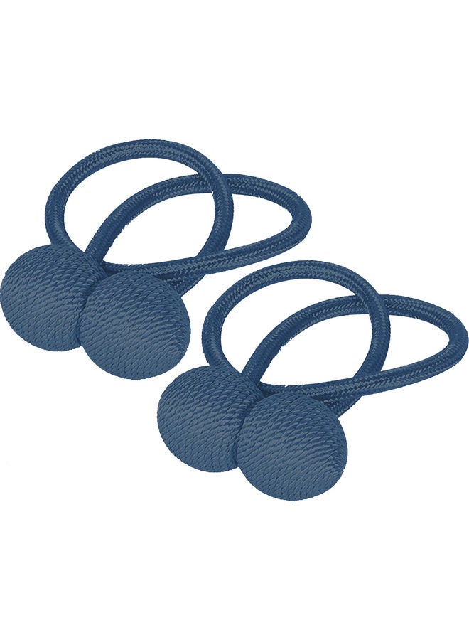 AIWANTO 2-Piece Curtain Tiebacks Magnetic Holder Set Blue  - Image 3