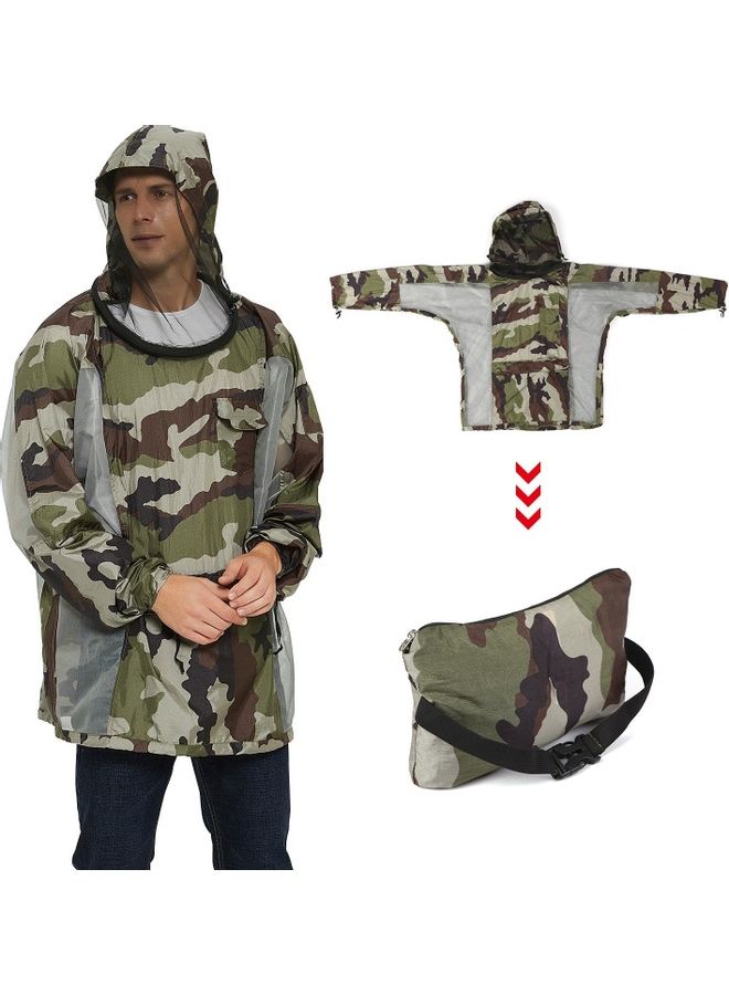 Generic Breathable Bug Jacket with Zippered Hood Mosquito Repellent Mesh Net 20 x 13 x 4.5cm - Image 1