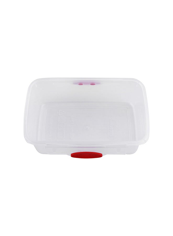 DELCASA Smart Unlock Stroge Container Red/Clear 400ml  - Image 3