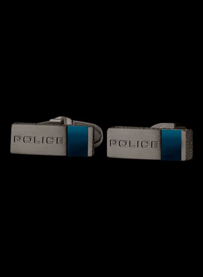 POLICE Mens Khyber Gunmetal Cufflinks