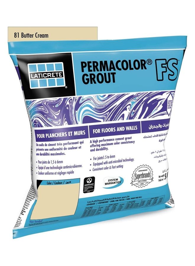 LATICRETE Permacolour Fs Grout Powder 81 Butter Cream  - Image 1