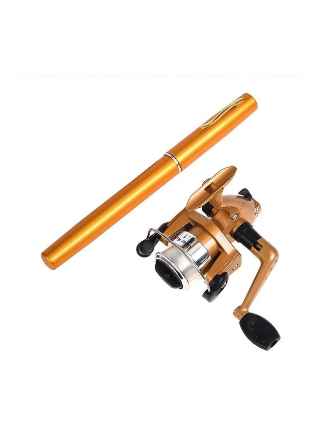Generic Aluminum Alloy Mini Telescopic Pocket Fishing Rod Pole with Spinning Reel Set  - Image 1
