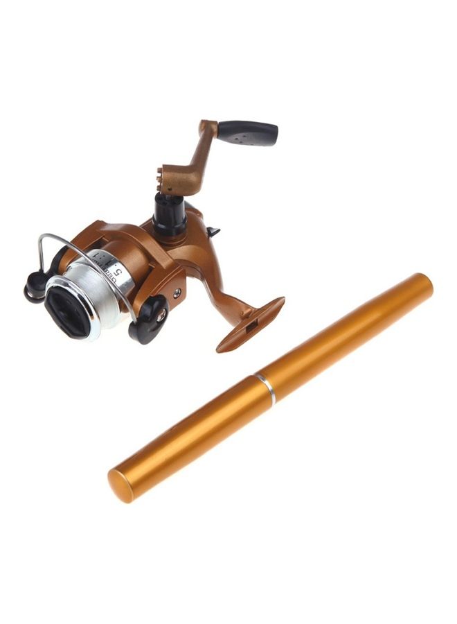 Generic Aluminum Alloy Mini Telescopic Pocket Fishing Rod Pole with Spinning Reel Set  - Image 2