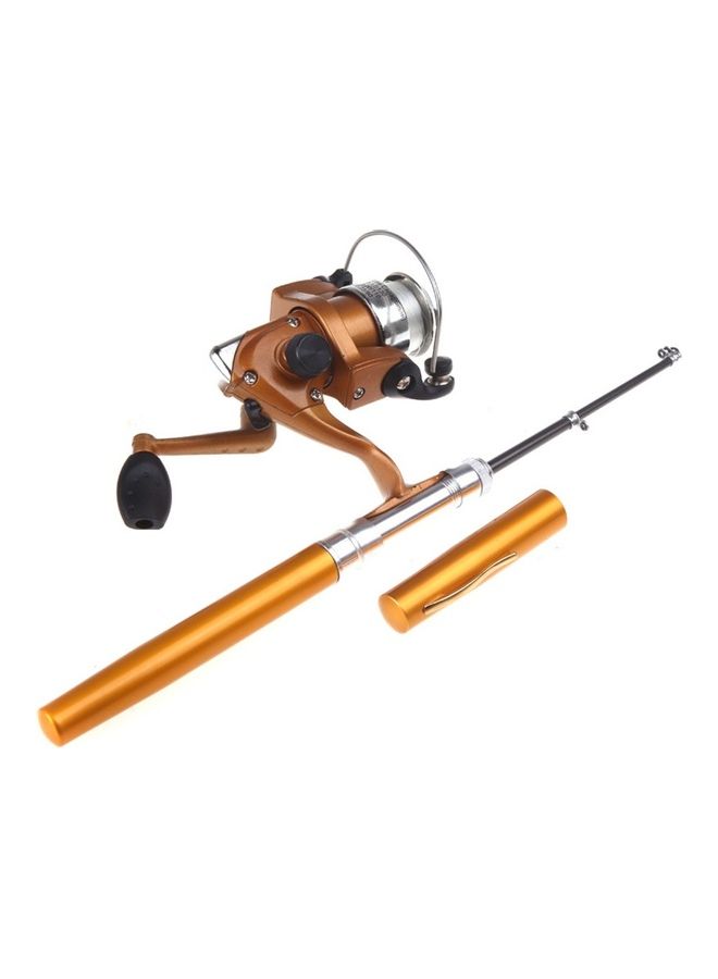 Generic Aluminum Alloy Mini Telescopic Pocket Fishing Rod Pole with Spinning Reel Set  - Image 4