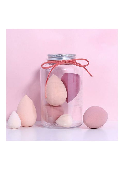 Makeup Blender Beauty Sponge With Bottle Gift Set - 5 Pcs Multicolour