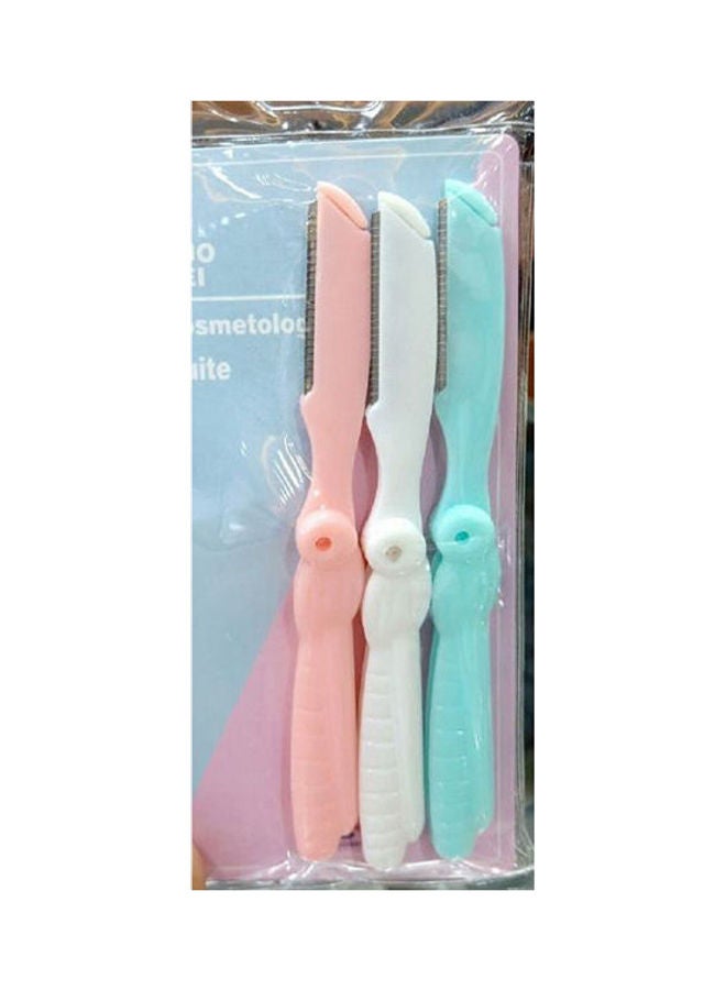 شفرة حلاقة فيذر للوجه والجسم - 3 قطع متعدد الألوان