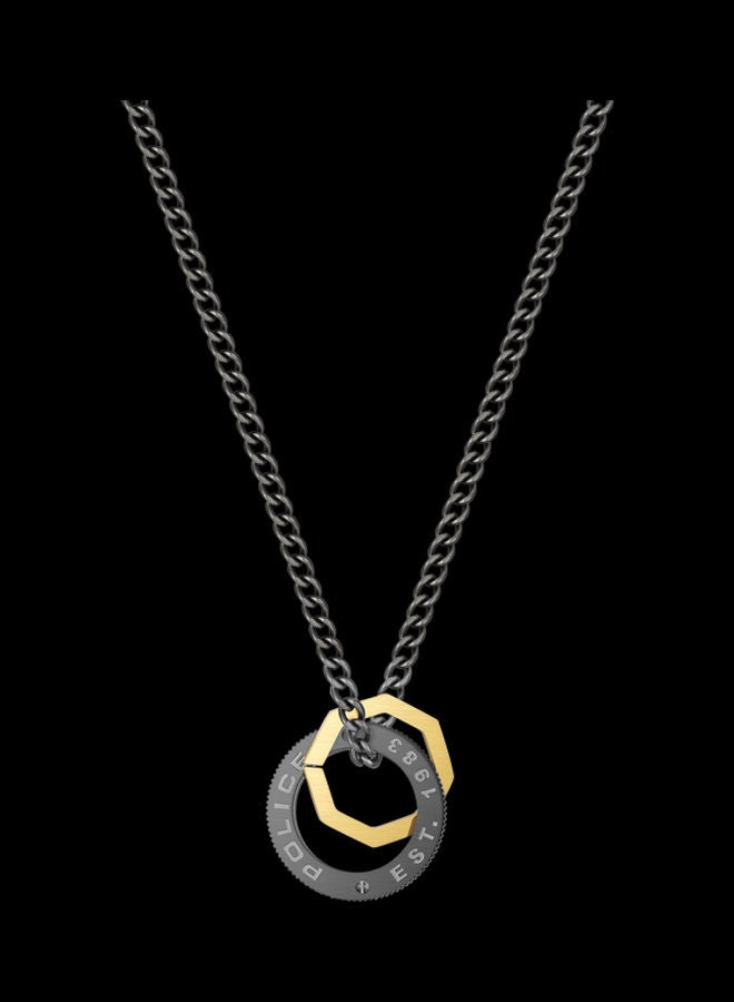 POLICE Men's Stave Gunmetal Necklace 