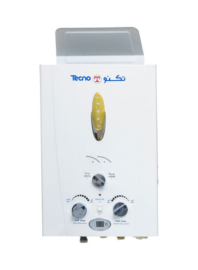 تكنو سخان مياه يعمل بالغاز 5209685855 أبيض