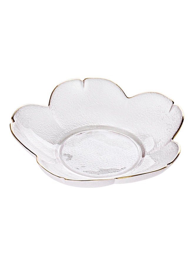 Shuer Creative Household Glass Plum Blossom Plate Clear 17 x 6 x 3.7cm - Image 1