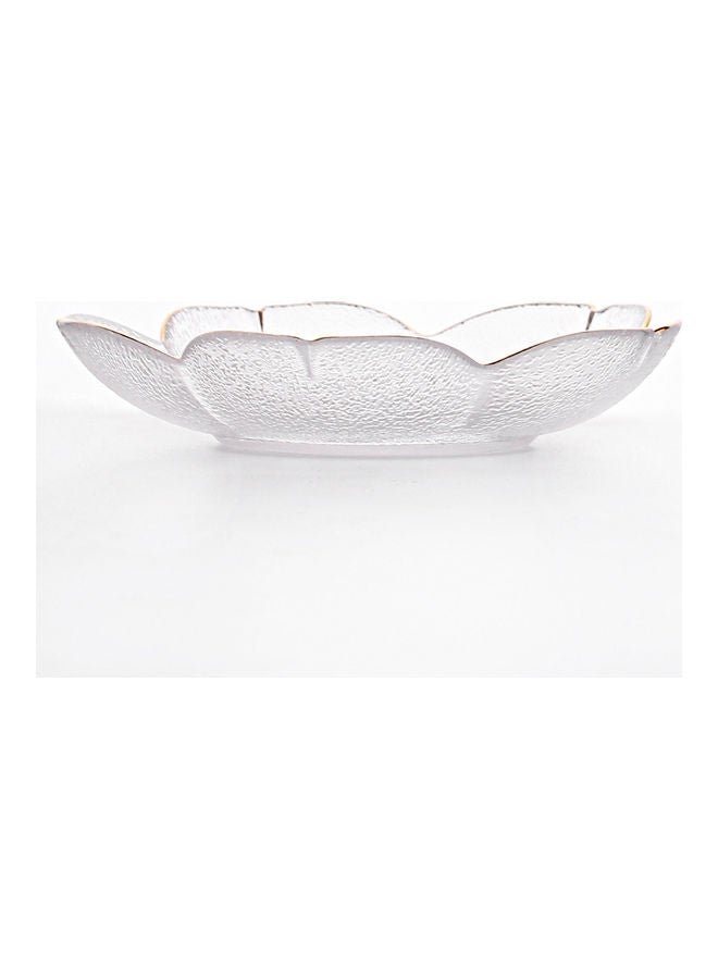 Shuer Creative Household Glass Plum Blossom Plate Clear 17 x 6 x 3.7cm - Image 3