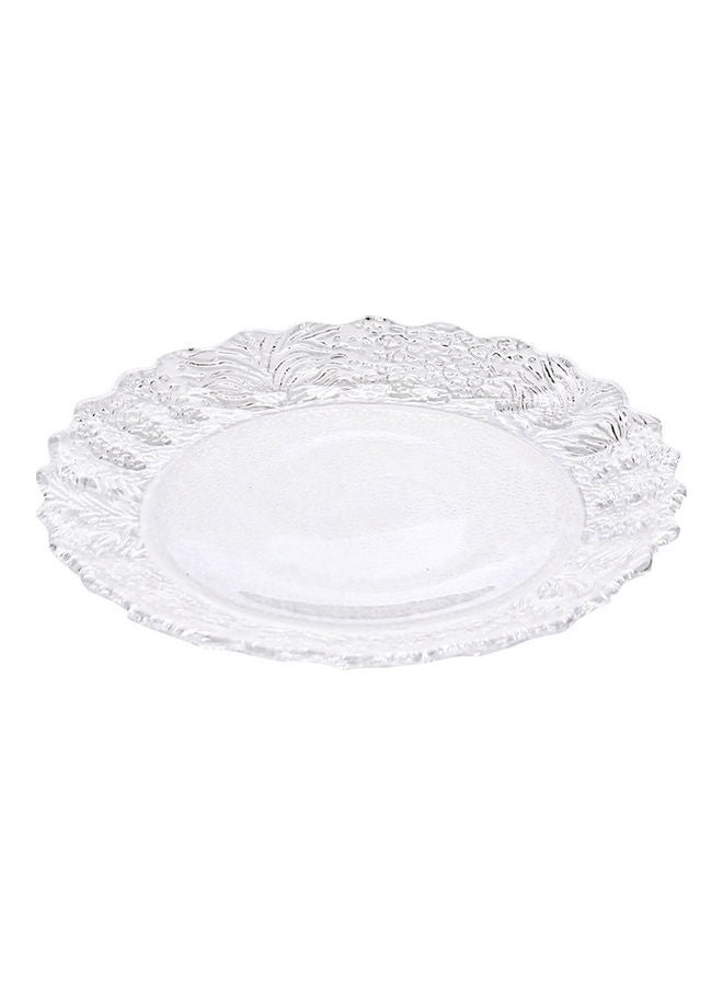 Shuer Creative Household Glass Snowflake Plate Clear 21 X 21 X 1.7cm - Image 2
